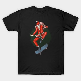 Cool skateboarding Santa T-Shirt